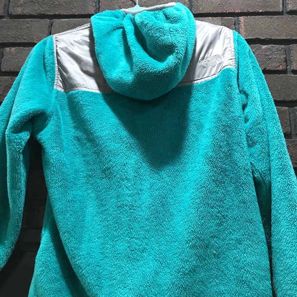 Teal Northface Hooded Zip-Up Jacket - Picture 4 of 4